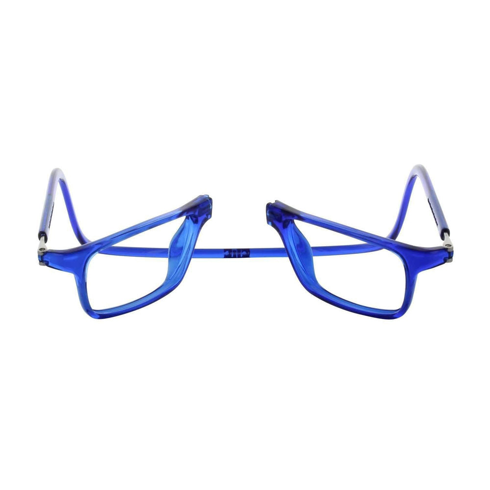 Lunettes aimantées Clic Executive Bleu - fermoir magnétique ouvert