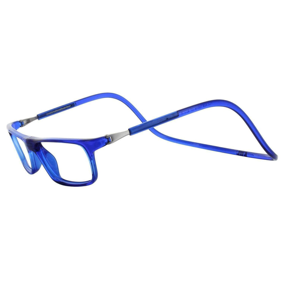Lunettes aimantées Clic Executive Bleu avec verres de proximité Varionet - vue de profil